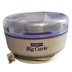 Vintage Conair Big Curls Hair Setter Heated Rollers Model TS6D Set No Clips